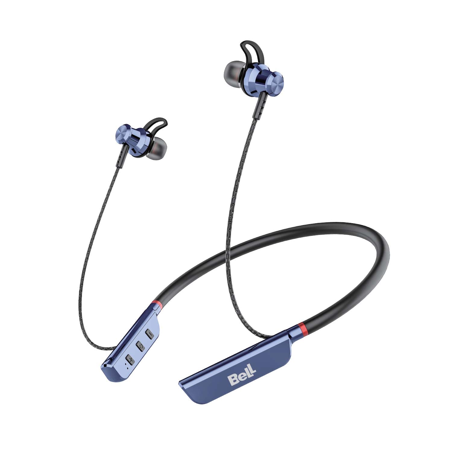 BeLL BLBHS168 Glam Bluetooth Wireless Neckband in Ear Sports Headset with Super deep bass,45H Play Time Stereo Sound with Magnetic Earbuds and Noise Cancellation (BLBHS168GLM-Blue)