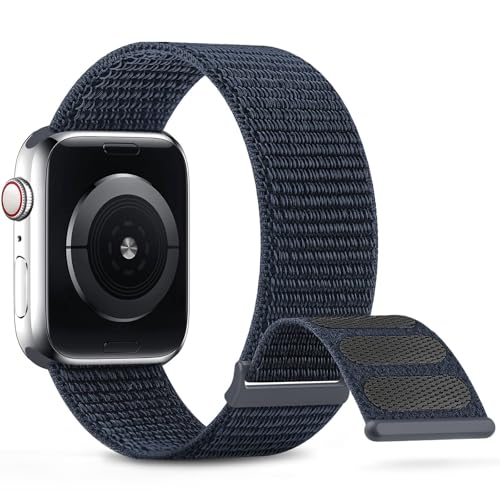 BNCXMO Nylon Sport Band compatible con banda 38 mm 40 mm 41 mm 42 mm 44 mm 45 mm Women Men Correa trenzada Compatible para iWatch Series 8/8/7/6/5/4/3/2 SE