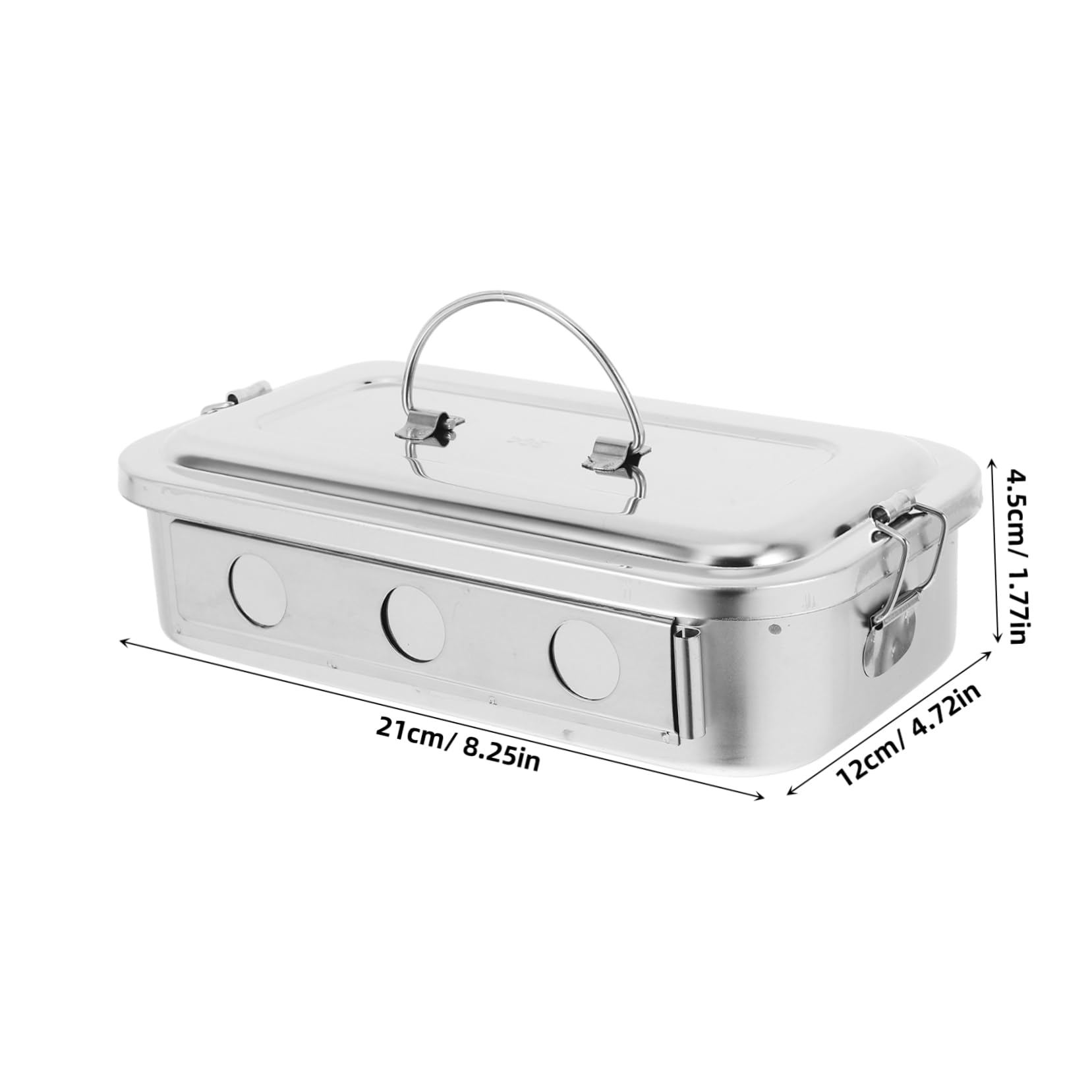 UKCOCO 2 Piezas Caja Organizadora Inoxidable con Tapa y Resistente para Almacenamiento de Instrumentos Médicos y Herramientas de Doctor Reutilizable y Duradera