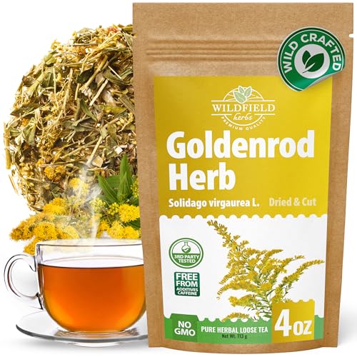 Image of 4 oz. Goldenrod Tea Herb Golden (Solidago Virgaurea L.) - 113 g Dried Golden Rod Herbs Herbal Tea