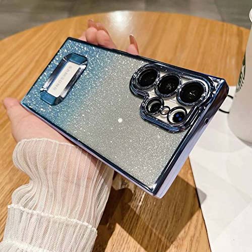 Coque Samsung Galaxy M10 paillettes dégradées bleue en silicone souple