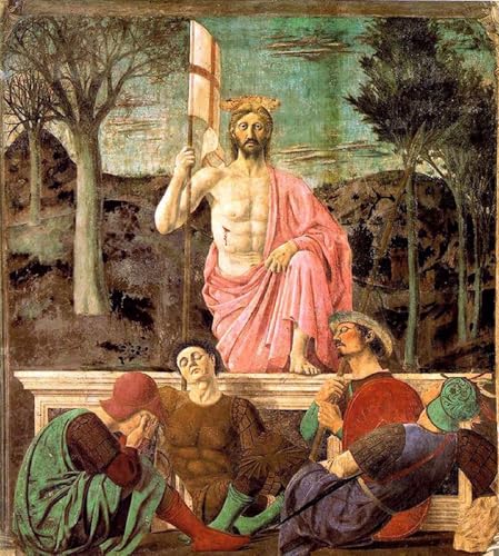 Lienzo de pared Resurrezione di Piero Della Francesca para decoración de oficina y hogar 60x90cm