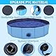 Taeku Hundepool für Große Kleine Hunde, Faltbare Haustier Planschbecken PVC rutschfest Pools Verschleißfest Schwimmbecken Hundebadewanne (Bleu 120 * 30cm)