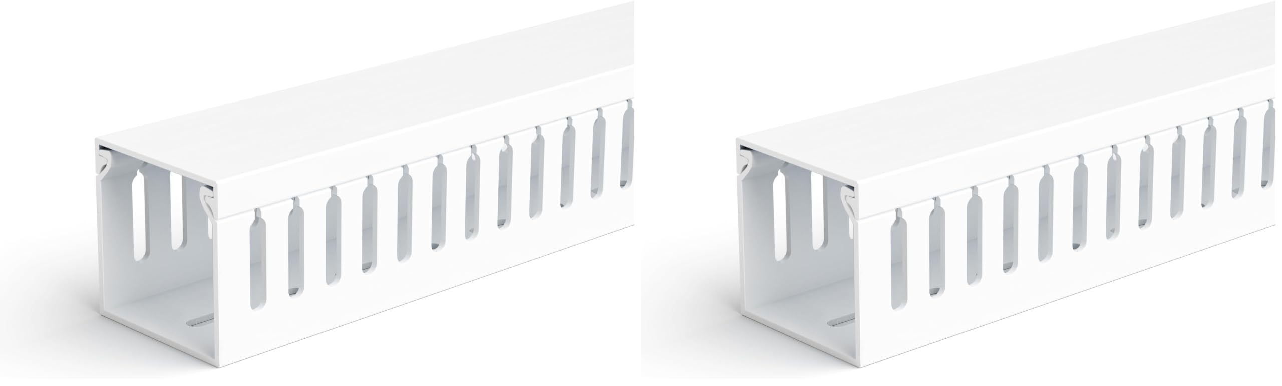 ZhiYo 2" H x 2" W Cable Raceway, 6ft Under Desk Wire Management Channel White (Pack of 2)