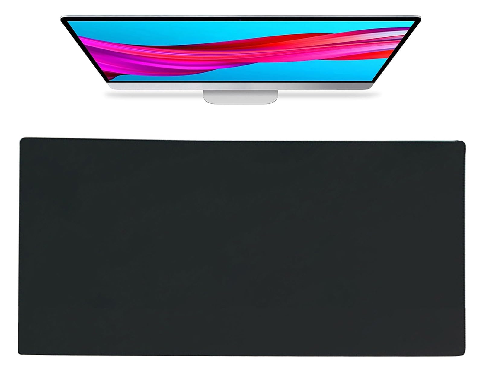 Tappetino da scrivania di grandi dimensioni per ufficio, Sottomano Scrivania in pelle PU impermeabile, Tappetino antiscivolo per laptop, per ufficio, casa e gaming(Black,120x60cm)