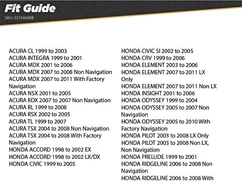 Scosche HA08B Compatible with Select 1998-11 Honda Power/Speaker Connector / Wire Harness for Aftermarket Stereo Installation with Color Coded Wires