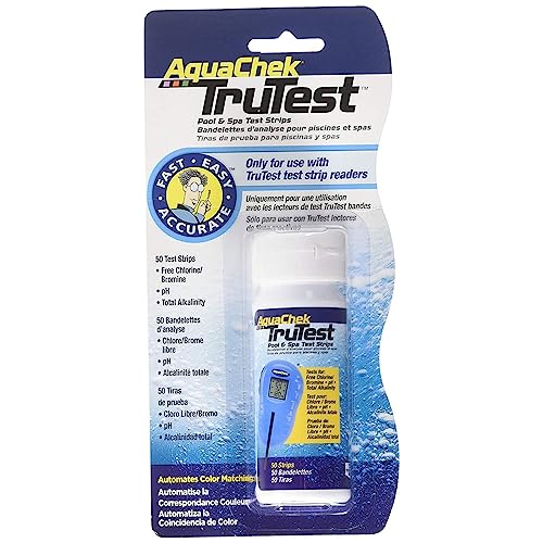 AquaChek TruTest Lot de 50 bandes de test du pH et du chlore