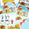 Motipuns 24 Pack Religious Sunday School Crafts for Kids Bulk Christian Bible Jericho Wall Crafts Kit Cut Cardstock Background Wooden Sticks Biblical Scene Model for Activities Sunday Craft Display #5