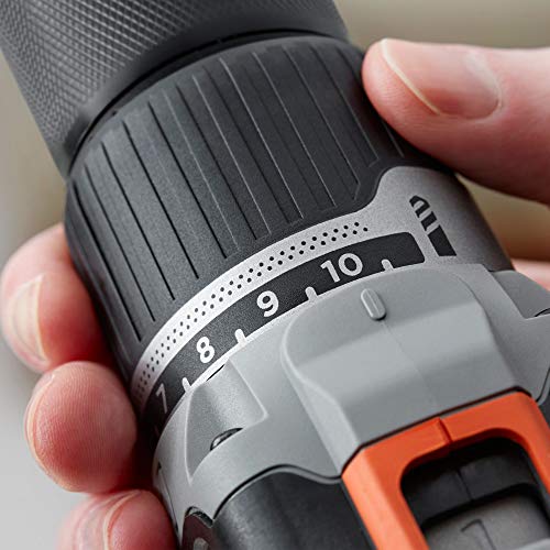 BLACK+DECKER BCD003BAST-QW Akku-Schlagbohrmaschine – 160 Zubehörteile – Lieferung in Organizer, 18 V – Bild 7