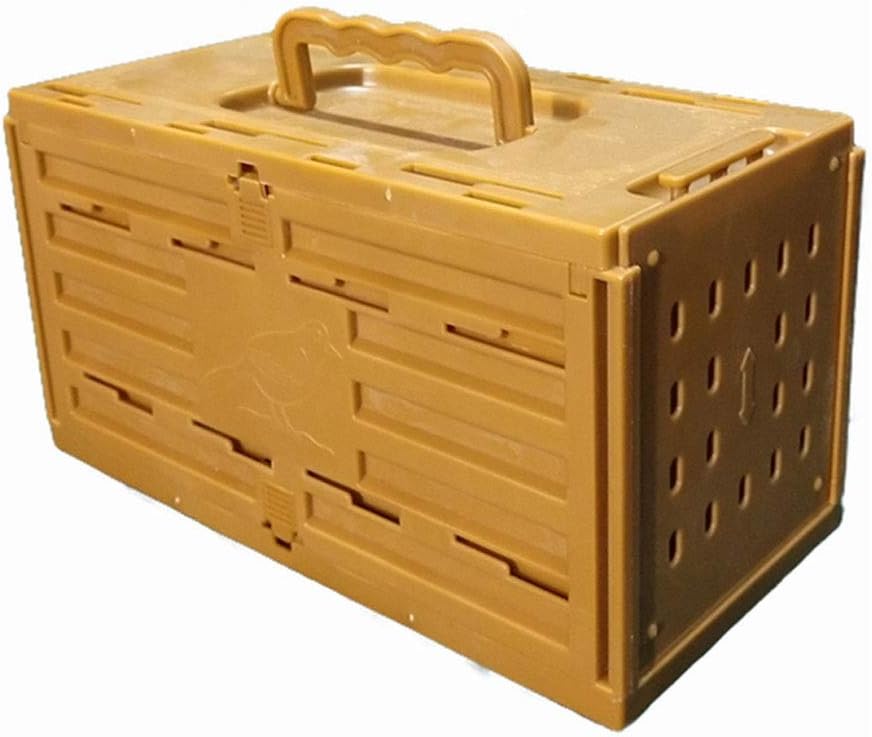 GANE Casas para pájaros/Jaula para nidos Jaula para pájaros Cuadrada Fácil de Transportar Jaula para Transporte de pájaros pequeños Jaula de plástico marrón Jaula para nidos Casita para pájaros