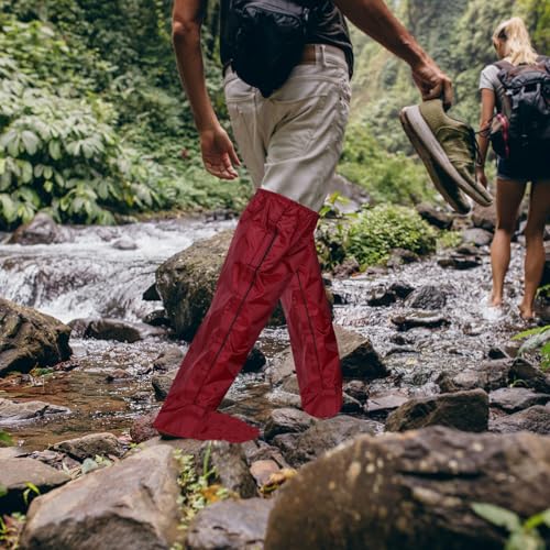 MAGICLULU Cubrezapatos Impermeables para Ciclismo, Ropa para Lluvia, Sobrezapatos Aislados Rojo, para Hombre y Mujer, Uso Exterior para Senderismo, Camping y Moto miniatura 7