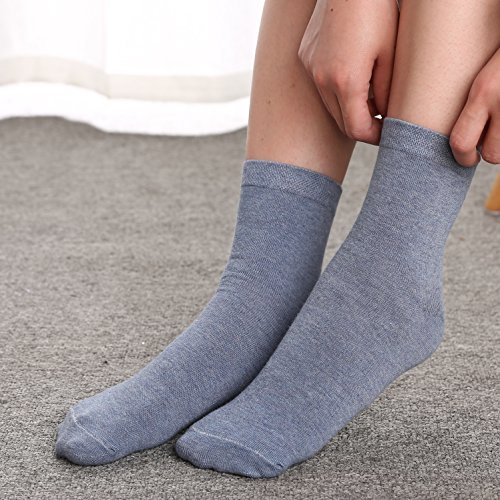 Image of K-LORRA Cotton Crew Socks For Women and Men 6 Pack | Travel Pack,Casual and Dress,Less Pressure,Holding Up Well,Colorfast,Skin Friendly