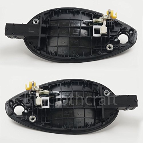 Genuine Outside Chrome Door Handle Catch (unpainted) LH & RH Set For 2003-2008 Hyundai Tiburon Coupe (826502C000 & 826602C000) Left (Driver) & Right (Passenger) side