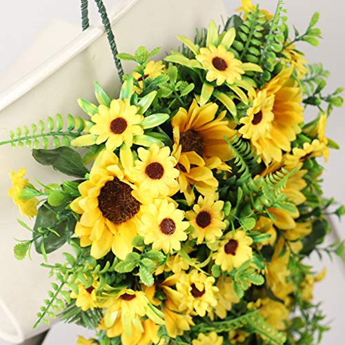 VALICLUD Dos Ganhos de Girassol Artificial Girassol Porta Grinalda Grinalda Floral Primavera Verão G