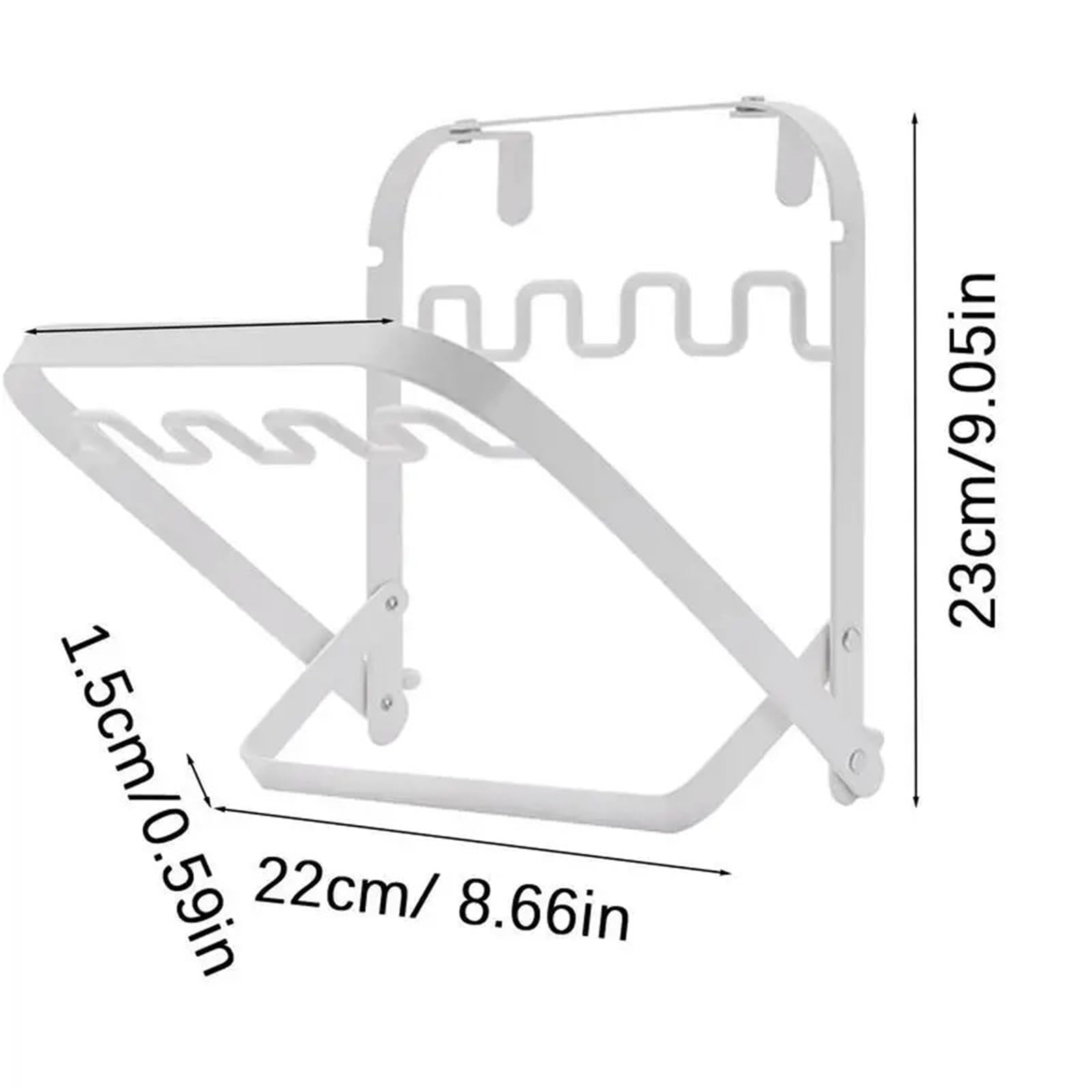 Soporte for Bolsa de Basura, Estante for Plegable Metal, Soporte for, clasificación residuos for el hogar, Cocina, Camping para Bolsas(White)