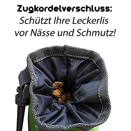 big buddy® Snacktasche Futterbeutel für Hunde | 3er Set | Leckerlietasche für Hundetraining, Hundesport & Spaziergänge – Grün