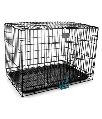 PSK PET MART Dog Cage for Dog with Removable Tray, Blue/Black (24-inch) (B087YZCBJM) Amazon Price History, Amazon Price Tracker