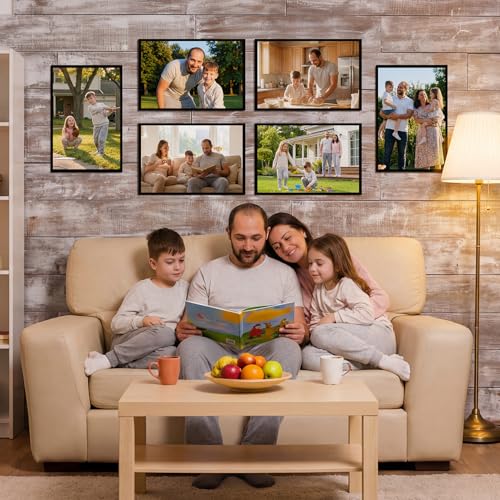 Image of Lavezee 12x18 Poster Frame Black 6 Packs, Lightweight 12 x 18 Picture Frames for Wall Mounting, Display 12 by 18 Pictures, Posters & Art Prints Vertically or Horizontally