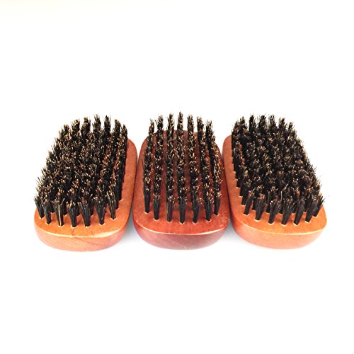 WavEnforcer Boar Bristle Pocket-Size Military Crown Brush Beard Brush ✮ Best Brush for Hair, Waves, Travel, Pocket ✮ Medium Firmness