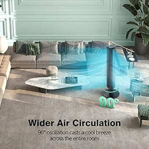 Tower Fan with Remote, 42'' Quiet Standing Fan for Bedroom, 90° Oscillating Cooling Bladeless Fan with Height Adjustable, 5 Speeds 3 Modes, 12H Timer, LED Touchpad, Floor Fans for Home and Office Tower Fan with Remote 42 Quiet Standing Fan for Bedroom 90 Oscillating Cooling Bladeless Fan with Height Adjustable 5 Speeds 3 Modes 12H Timer LED Touchpad Floor Fans for Home and Office