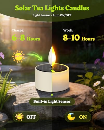Bougies solaires LED extérieur rechargeables bougie décorative Yme - 2