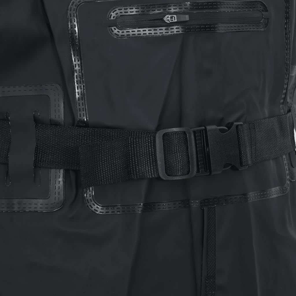 Tomostar Pêche Waders Cuissardes, Cuissardes Pantalon de Pêche avec Bottes et Ceinture Noir Taille 39