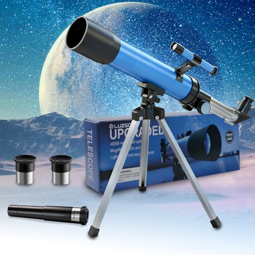 Telescope for Kids 50mm 100x Magnification Beginner Telescopio with Tripod, 2 Eyepieces & Finder Scope, STEM Educational Gift for Boys & Girls Ages...
