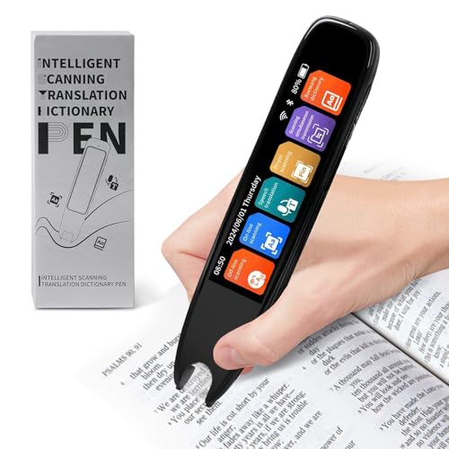 panthem Traduttore di scansione in tempo reale Traduttore vocale per 142 lingue, Touch screen, penna di lettura intelligente per lingua, testo, dislessia, apprendimento, viaggio
