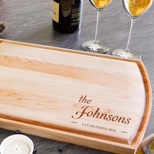 Made in Canada - Personalized Cutting Board - Custom Engraved Christmas Gift for Parents, Couples, Neighbors, Friends, Family, Coworkers - Unique Holiday Gift Idea - Personalized Christmas Gift 2025
