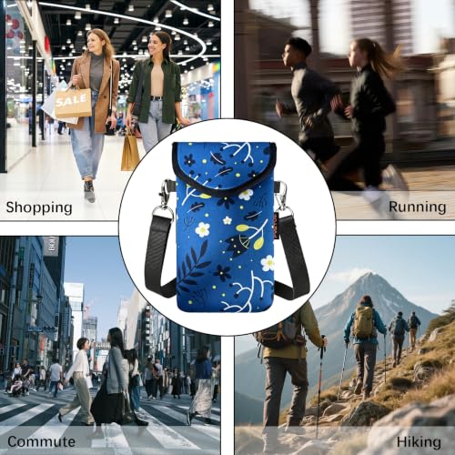 Image of Neoprene Phone Sleeve Pouch Case Bag for Men Women w /Crossbody Strap /Neck Lanyard for iPhone 17 /16 /15 /14 Pro Max, Samsung S25,Pixel 10