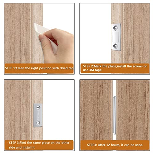 image for DonYoung Magnetic Door Catch, 8 Pack Ultra Thin Cabinet Magnetic Catch