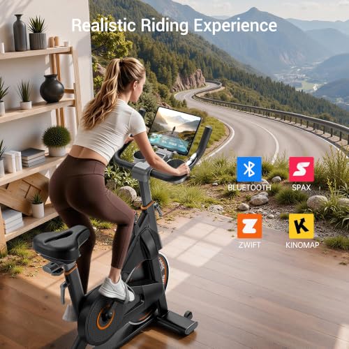 CURSOR Exercise Bike, Magnetic Friction Stationary Bikes for Home with APP - image 7