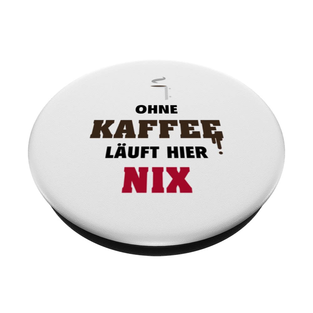 Nothing runs here without coffee PopSockets Swappable PopGrip, Black - Image 2