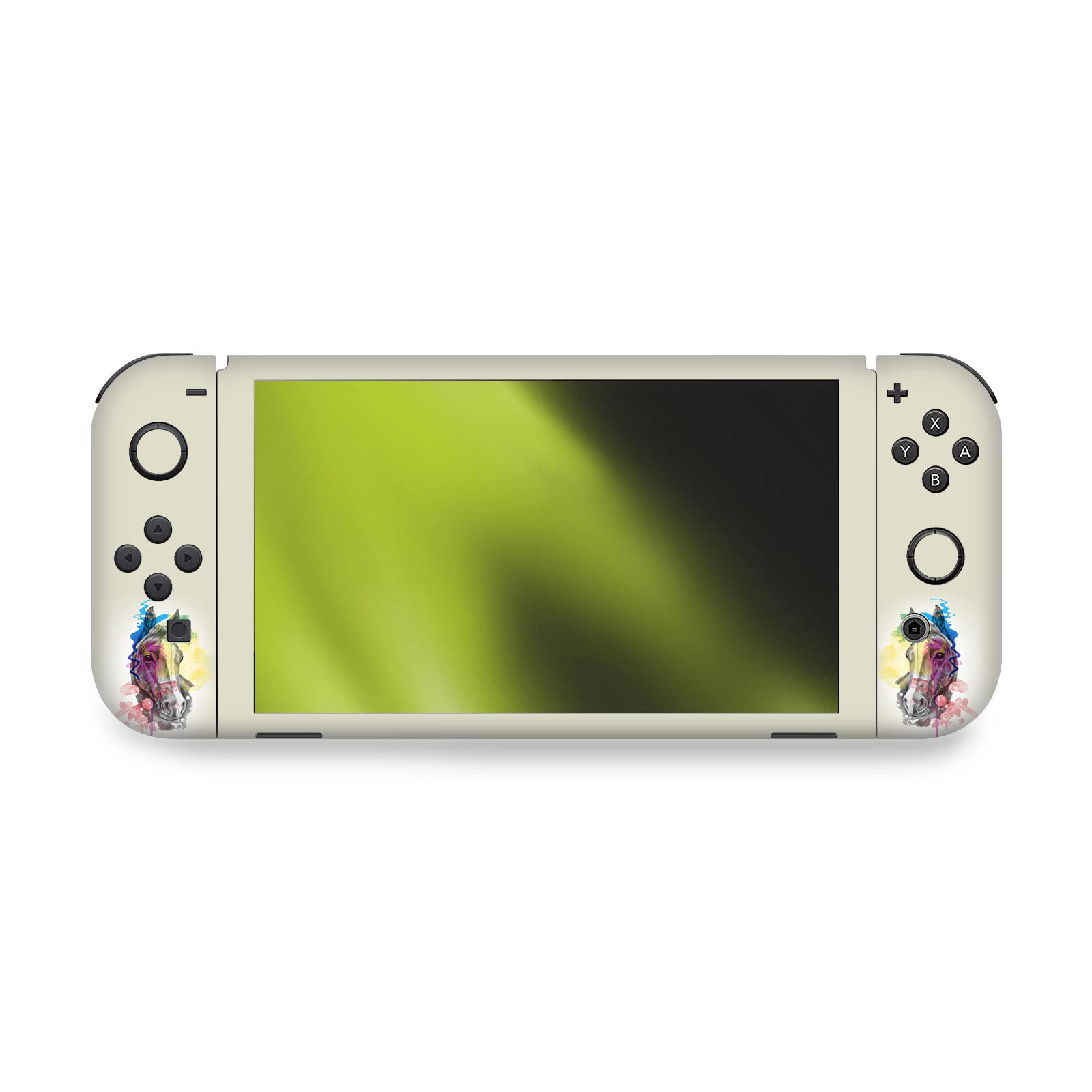 Head Case Designs sous Licence Officielle Mark Ashkenazi Cheval Mix Art Vinyle Autocollant De Jeu Peau Autocollant Couverture Compatible avec Nintendo Switch OLED Bundle