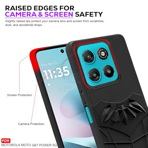 Image of AESTMO Back Cover for Motorola Moto G67 Power / G57 Power 5G | Stylish | Soft Silicone | Shockproof | Camera Lens Protection Back Cover for Motorola Moto G67 Power / G57 Power 5G (Black)