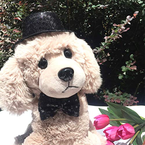 Disfraz para perro sombrero y corbatín negro S miniatura 6