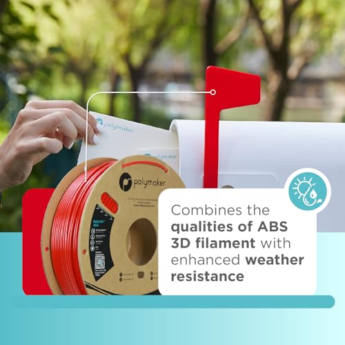 Polymaker 3D Printer High Weather Resistant Filament PolyLite ASA 1.75mm Red