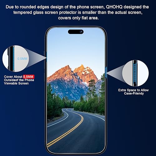 Qhohq IPHONE 15 PRO MAX 6.7 INCH 3 Pack Privacy Screen Protector thumb #3