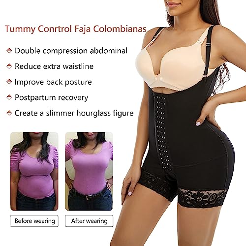 Shaperx Shapewear Tummy Control High Compression Fajas Colombianas For Women Butt Lifter,Sz7206-Black-S #TOP7