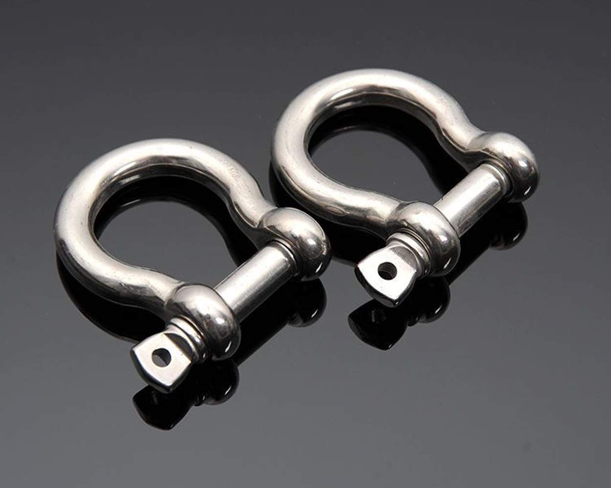 SCSpecial Bow Shackle 2 Pieces 0.5 Inch Anchor Shackle with Screw Pin
