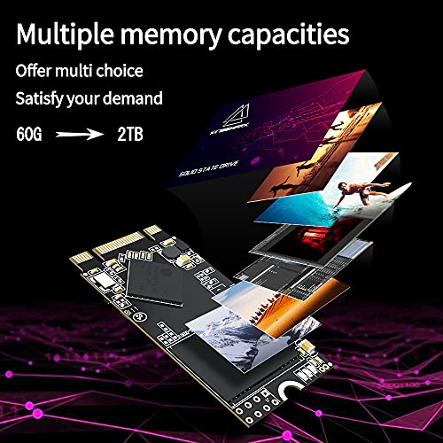 Image of Kingshark M.2 2242 SSD 64GB Ngff Internal Solid State Drive High-Performance Hard Drive for Desktop Laptop SATA III 6Gbs Includes SSD (64GB, M.2 224