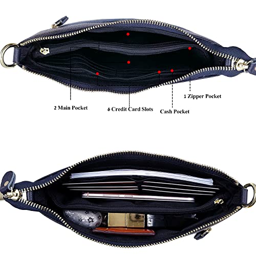 Image of Beurlike Leather Wristlet Wallet Clutch Purses For Women Small Crossbody Phone Bags