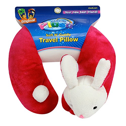 Image of Cloudz Plush Animal Neck Pillows - Pink Bunny