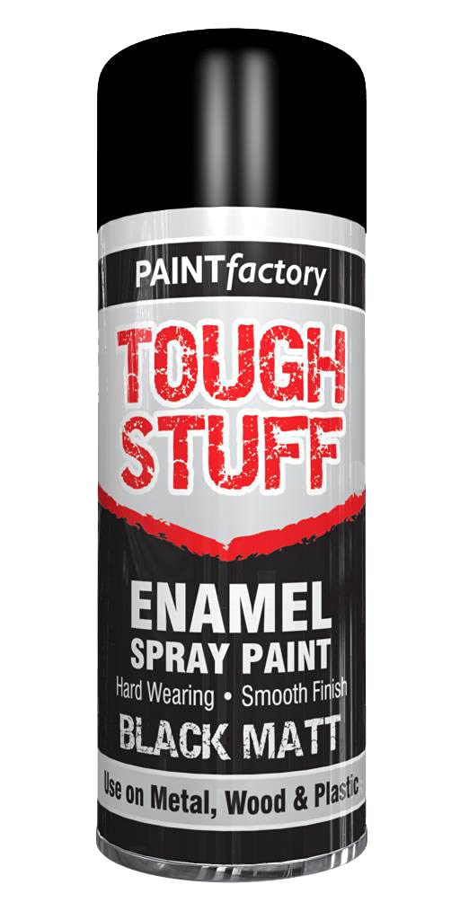 AlezyB - 1 x Enamel Black Matt 400ml Tough Stuff Hard Wearing Smooth Aerosol for Metal Wood Plastic