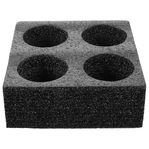 NIYANGLE Portavasos de Espuma 4 Huecos para Bebidas Frías, Bandeja Portavasos para Té Leche y Café, Accesorio para Llevar Bebidas, Soporte Estable Antideslizante para Envases Reutilizable
