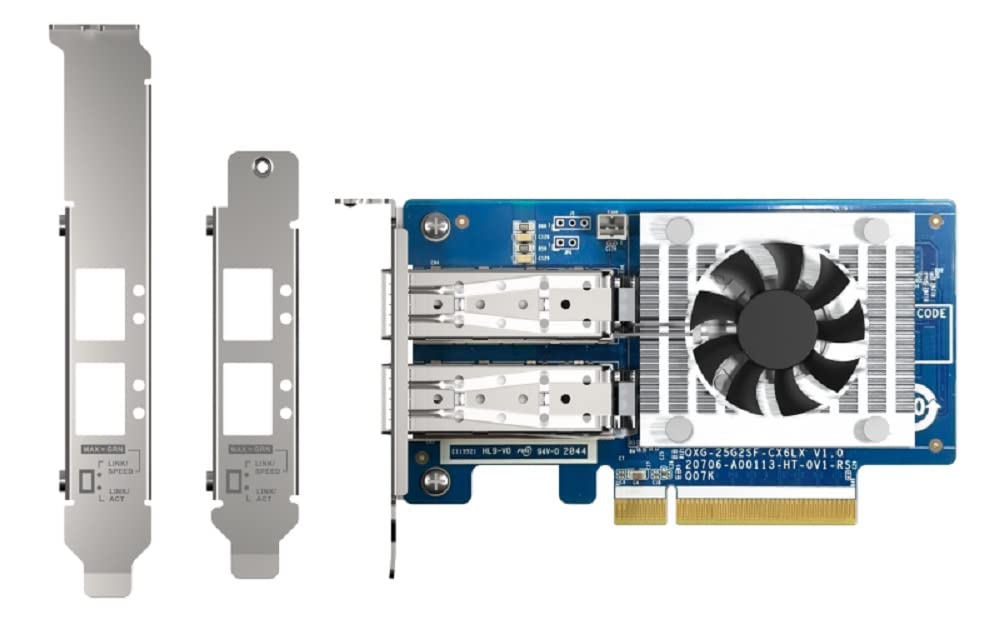 QNAP QXG-25G2SF-CX6 NIC - Supports SR-IOV and RoCE for Improved Network and VMware Virtualization Environments
