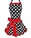 Black Temptation Kitchen Shop Delantal de Cocina Delantal Vintage de Mujer Delantal de Princesa, Dot Red