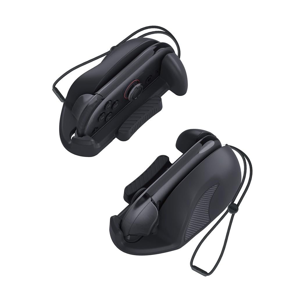 Staffa per mouse Joy-Con Switch 2, supporto ergonomico portatile per controller con impugnatura antiscivolo, costruzione in ABS, compatibile con cinturino, 12,7 x 8,5 x 8,5 cm, confezione da