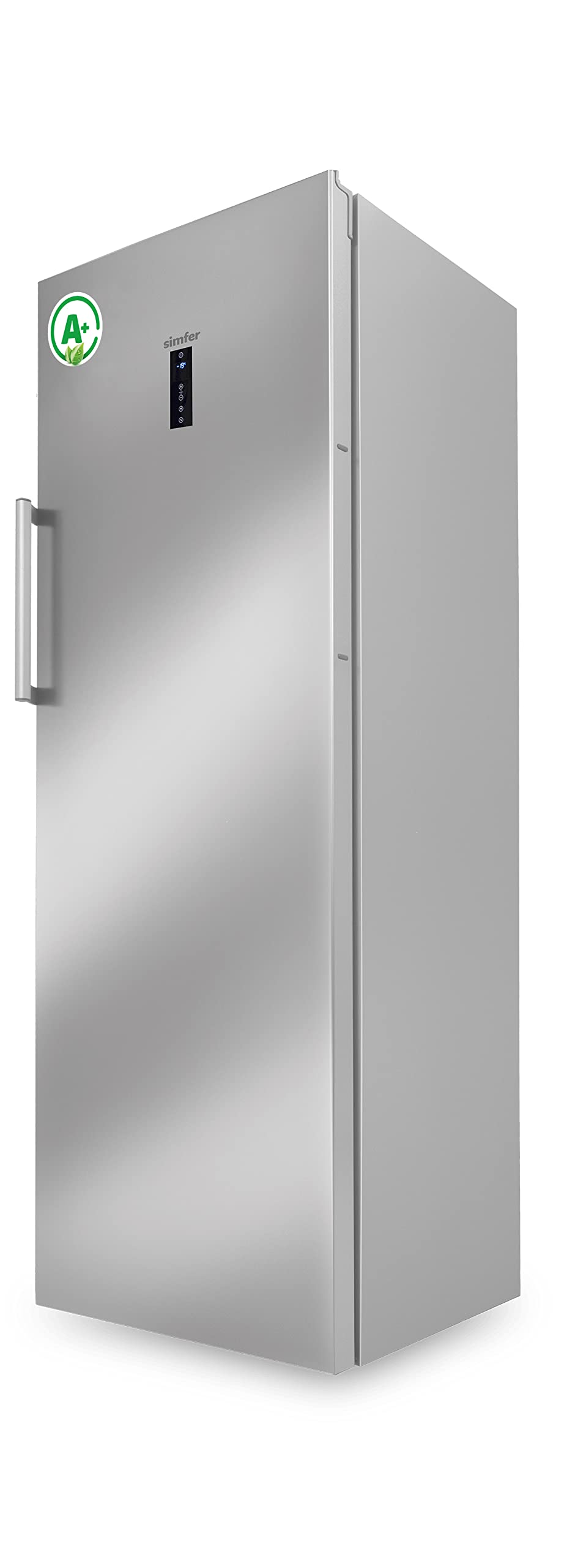 Simfer FS7313 ENFK A+D INX Upright Freezer, 300 Litre Capacity, Silver