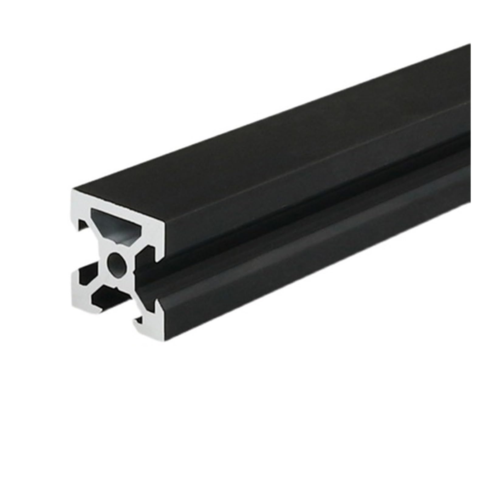 Keuqixmr One Color 2020N1 Single-Sided Grooved Black Aluminum Profile Length 100-800Mm 2020 European Standard Linear Rail For Diy 3D Printer 1Pc(800Mm)